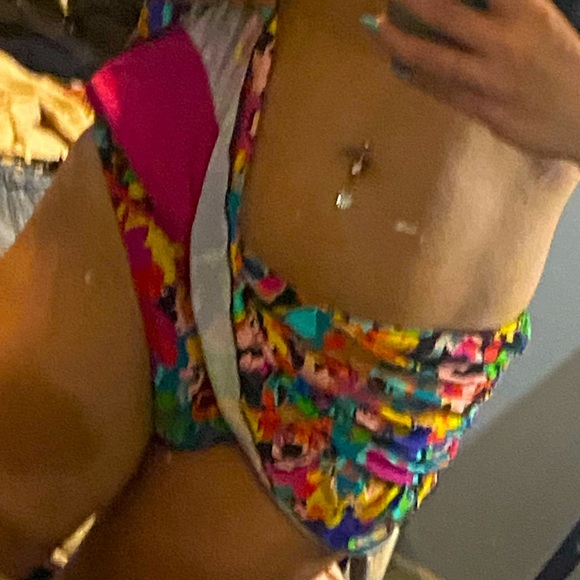 Kenneth Cole Floral Bathing Suit - Picture 2 of 4